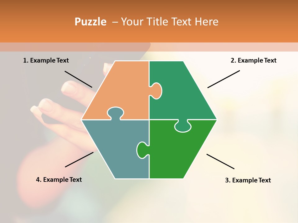 A Woman Holding A Cell Phone In Her Hand PowerPoint Template