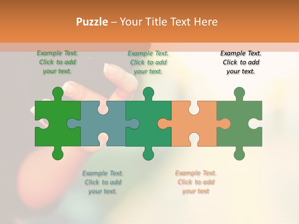 A Woman Holding A Cell Phone In Her Hand PowerPoint Template