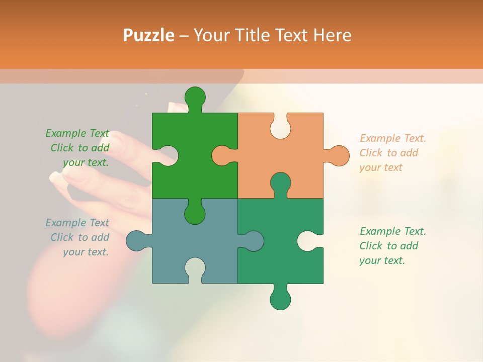 A Woman Holding A Cell Phone In Her Hand PowerPoint Template