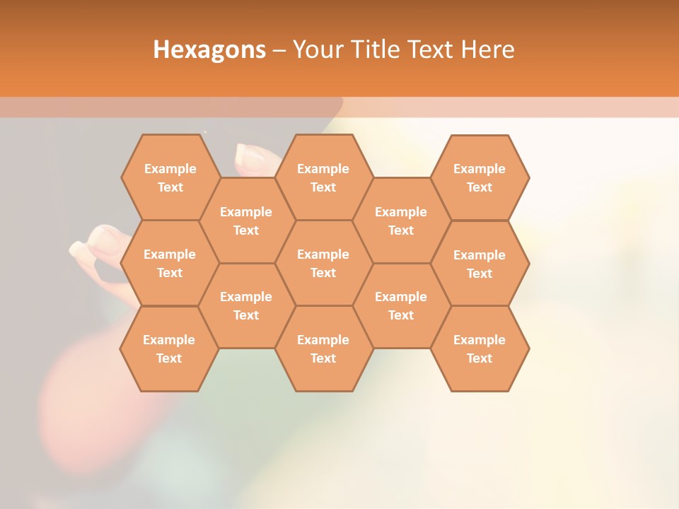 A Woman Holding A Cell Phone In Her Hand PowerPoint Template