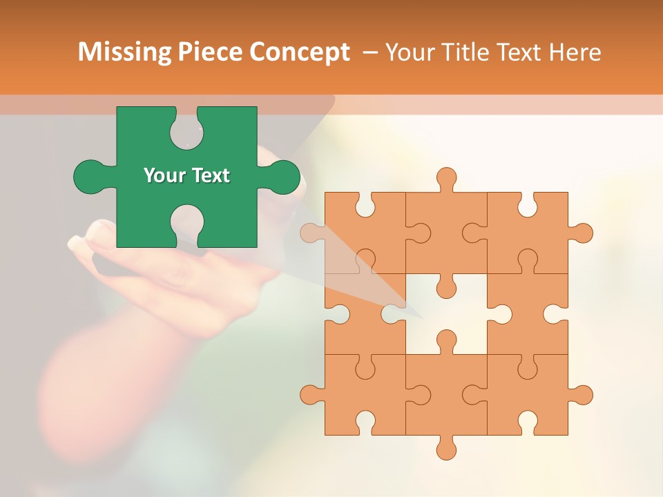 A Woman Holding A Cell Phone In Her Hand PowerPoint Template