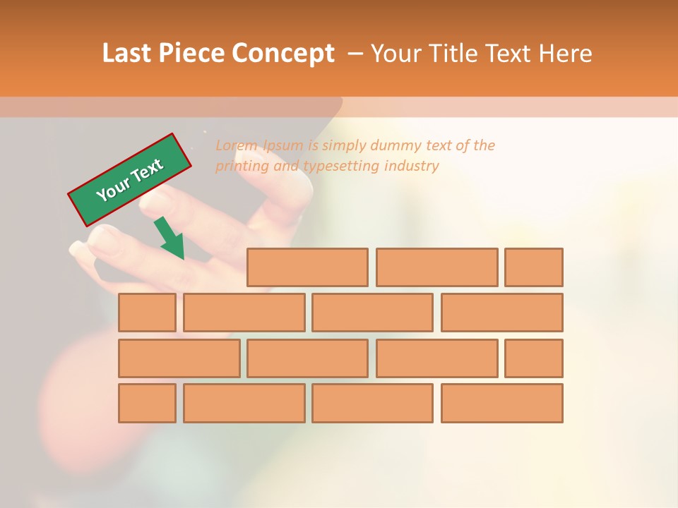 A Woman Holding A Cell Phone In Her Hand PowerPoint Template