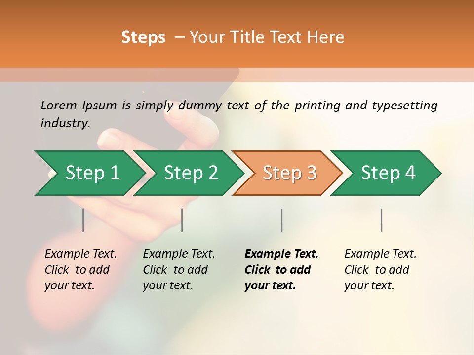 A Woman Holding A Cell Phone In Her Hand PowerPoint Template
