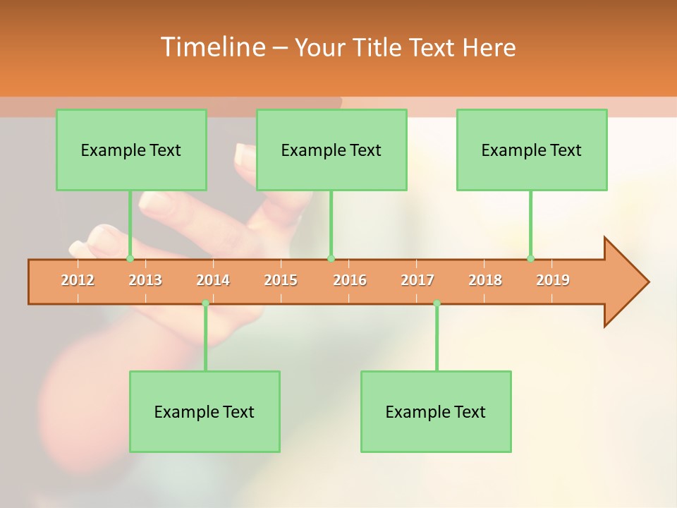 A Woman Holding A Cell Phone In Her Hand PowerPoint Template