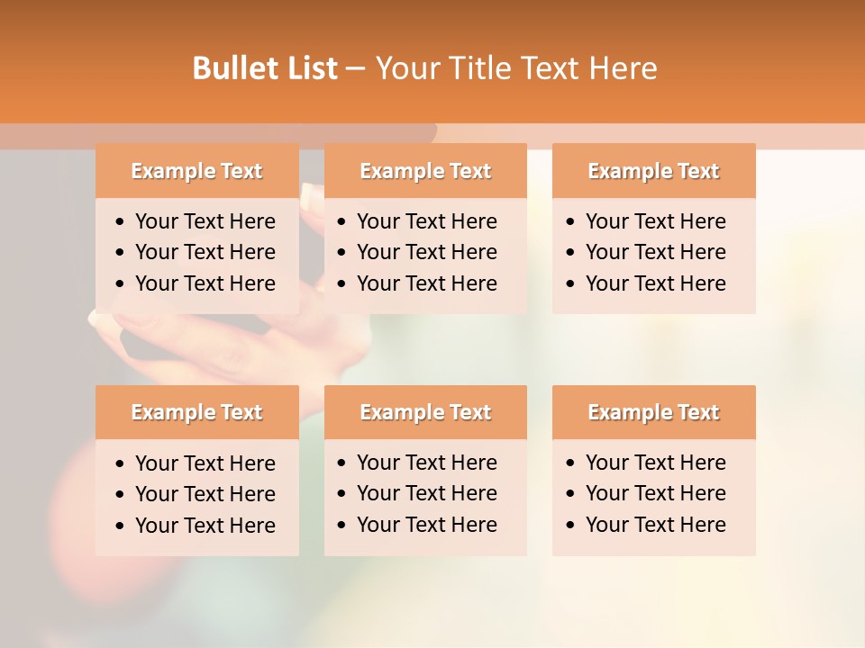 A Woman Holding A Cell Phone In Her Hand PowerPoint Template