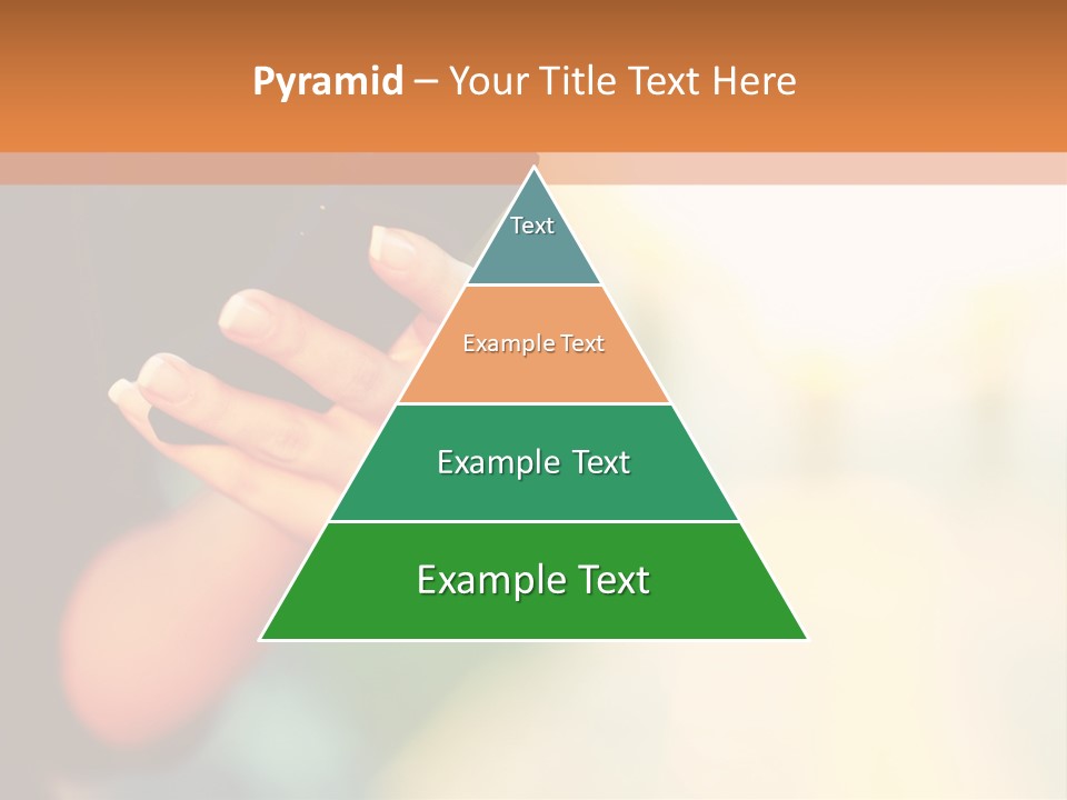 A Woman Holding A Cell Phone In Her Hand PowerPoint Template