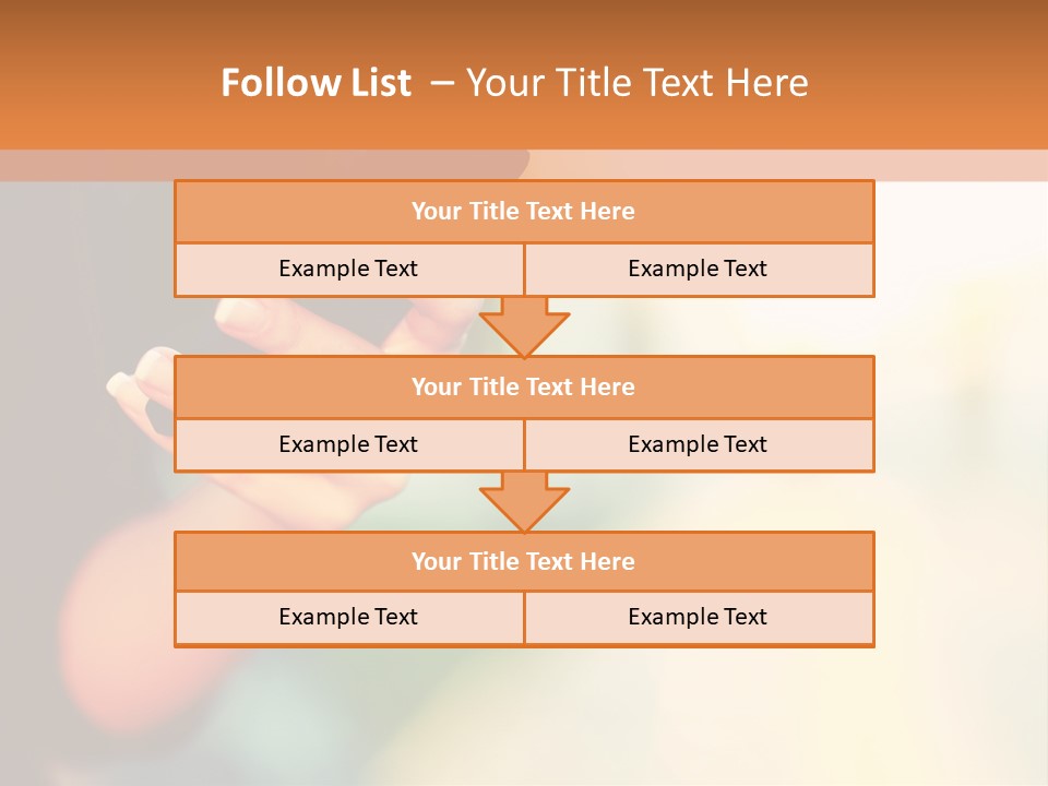 A Woman Holding A Cell Phone In Her Hand PowerPoint Template