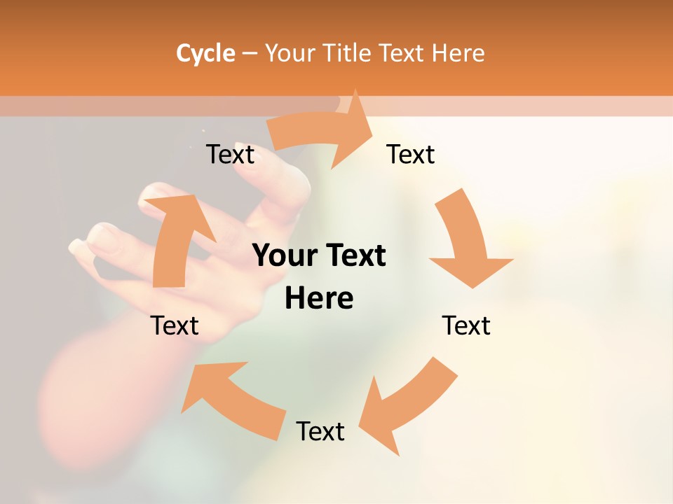 A Woman Holding A Cell Phone In Her Hand PowerPoint Template