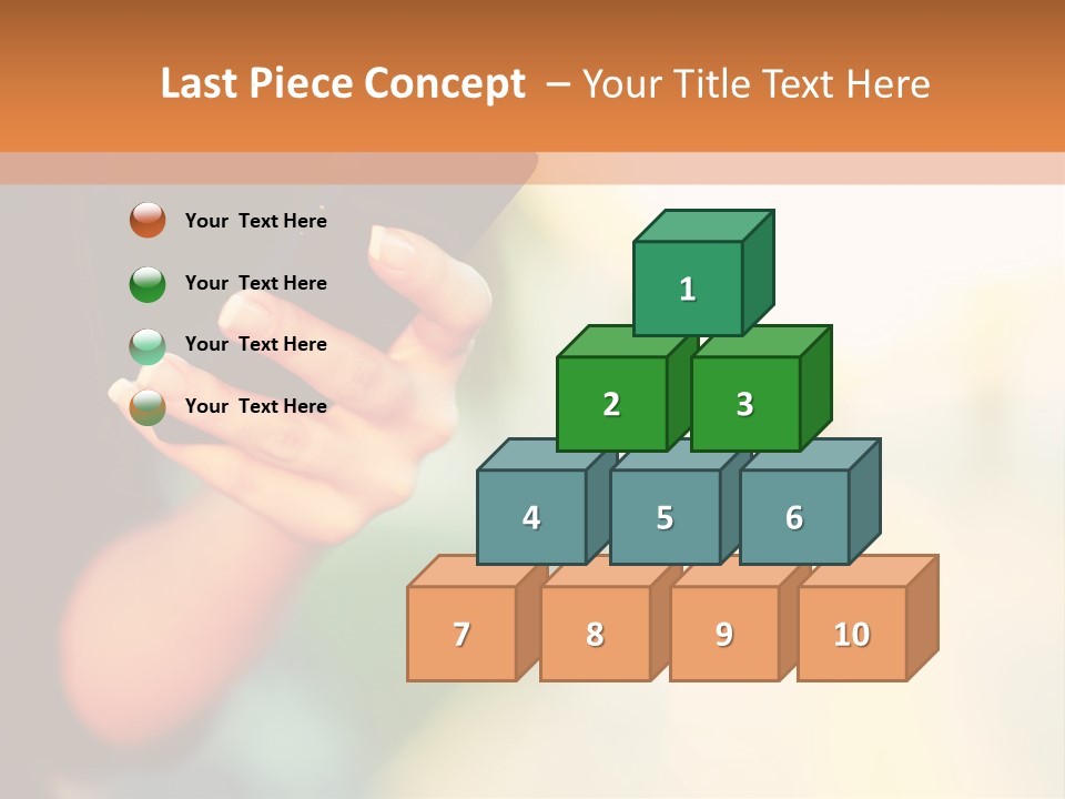 A Woman Holding A Cell Phone In Her Hand PowerPoint Template