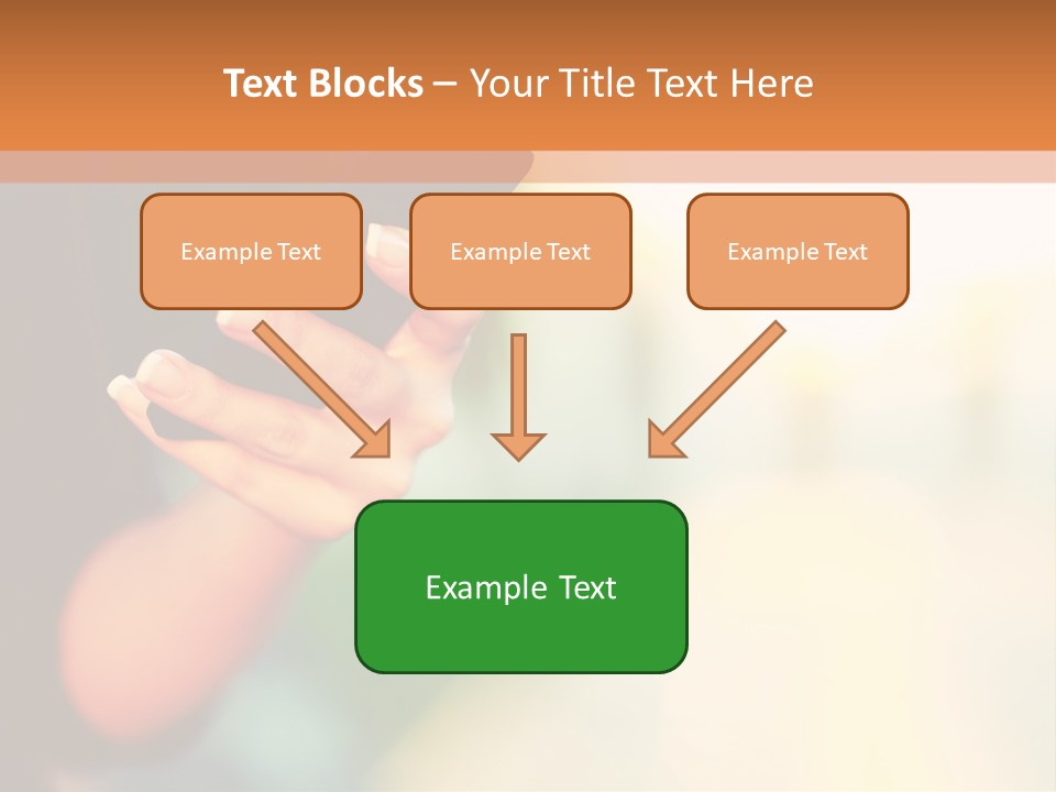 A Woman Holding A Cell Phone In Her Hand PowerPoint Template