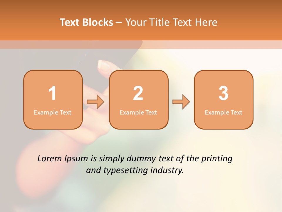 A Woman Holding A Cell Phone In Her Hand PowerPoint Template