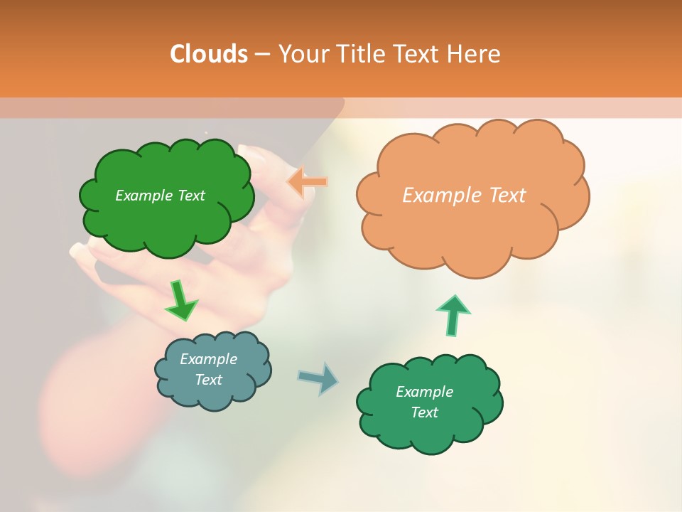 A Woman Holding A Cell Phone In Her Hand PowerPoint Template