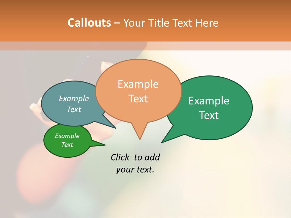 A Woman Holding A Cell Phone In Her Hand PowerPoint Template