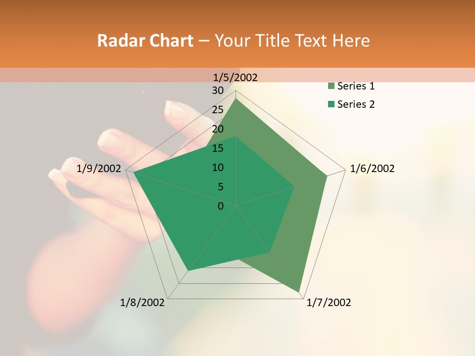 A Woman Holding A Cell Phone In Her Hand PowerPoint Template