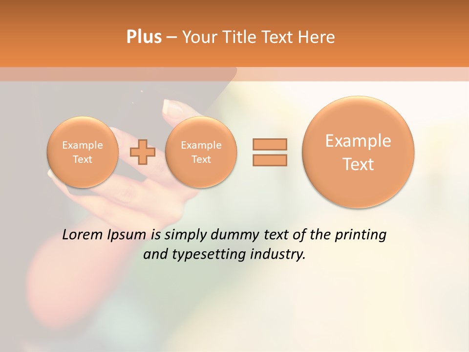 A Woman Holding A Cell Phone In Her Hand PowerPoint Template
