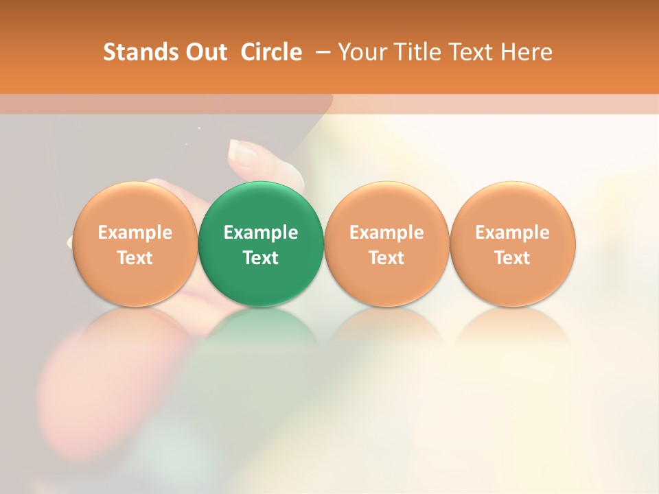 A Woman Holding A Cell Phone In Her Hand PowerPoint Template