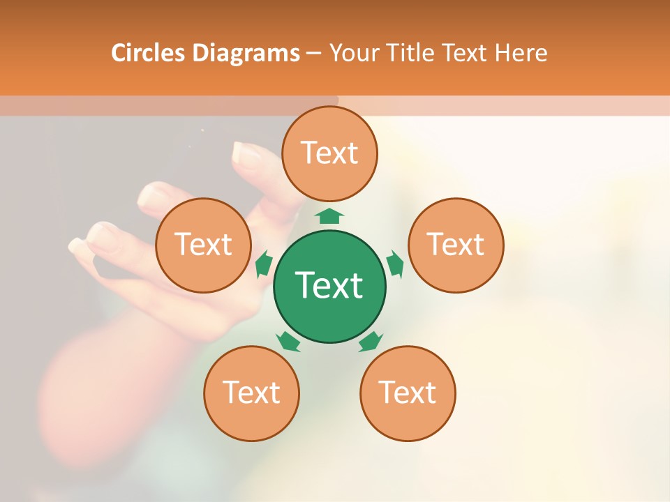 A Woman Holding A Cell Phone In Her Hand PowerPoint Template