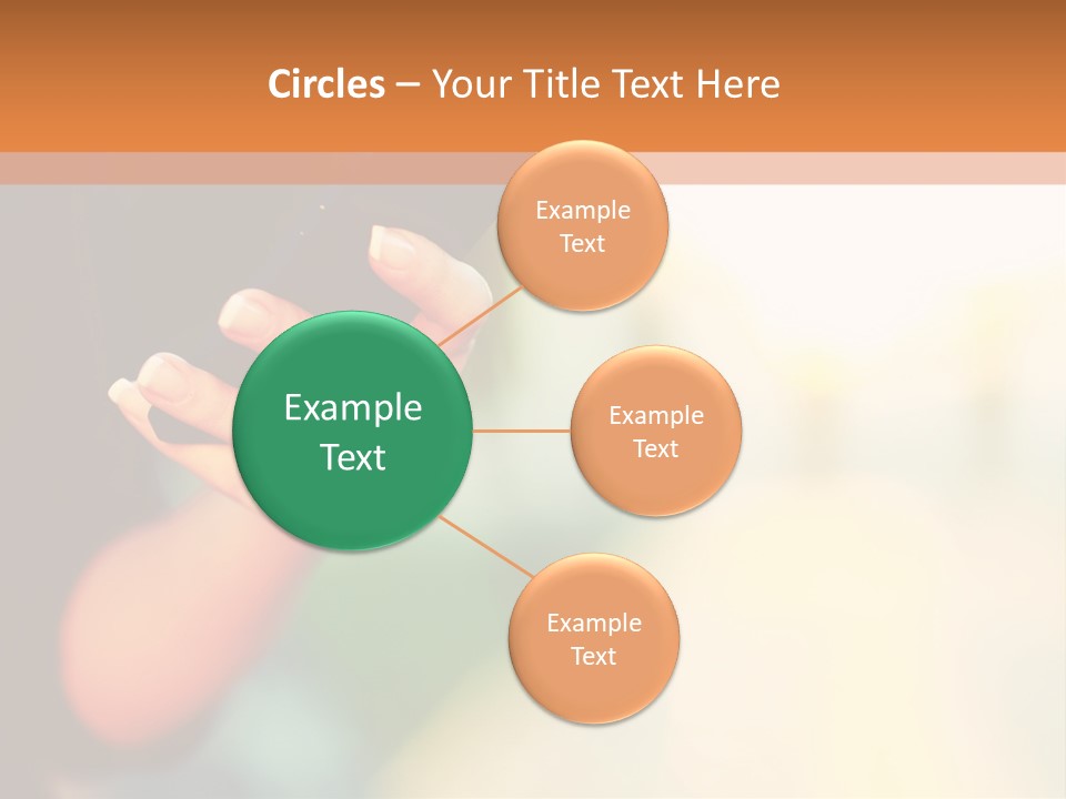 A Woman Holding A Cell Phone In Her Hand PowerPoint Template