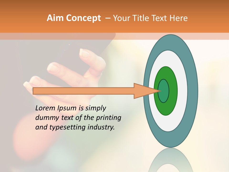 A Woman Holding A Cell Phone In Her Hand PowerPoint Template