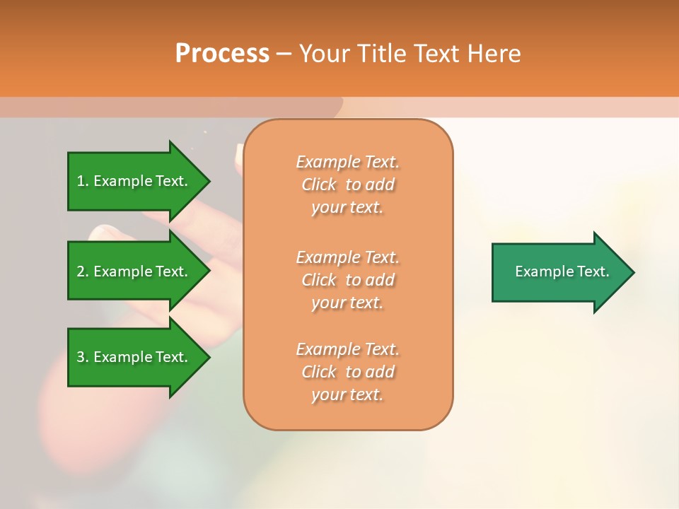 A Woman Holding A Cell Phone In Her Hand PowerPoint Template