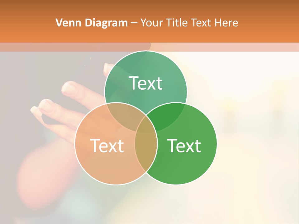 A Woman Holding A Cell Phone In Her Hand PowerPoint Template