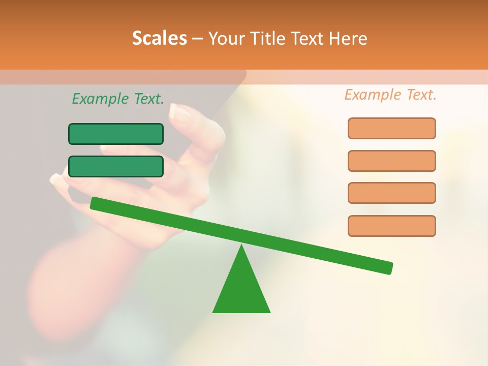 A Woman Holding A Cell Phone In Her Hand PowerPoint Template
