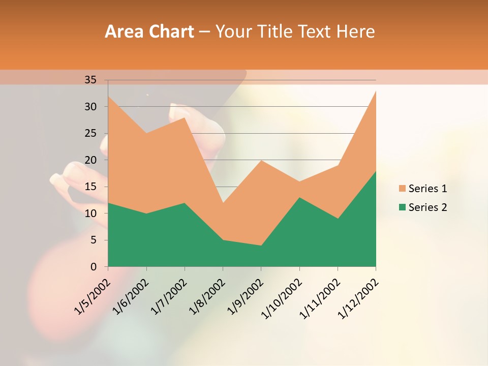 A Woman Holding A Cell Phone In Her Hand PowerPoint Template