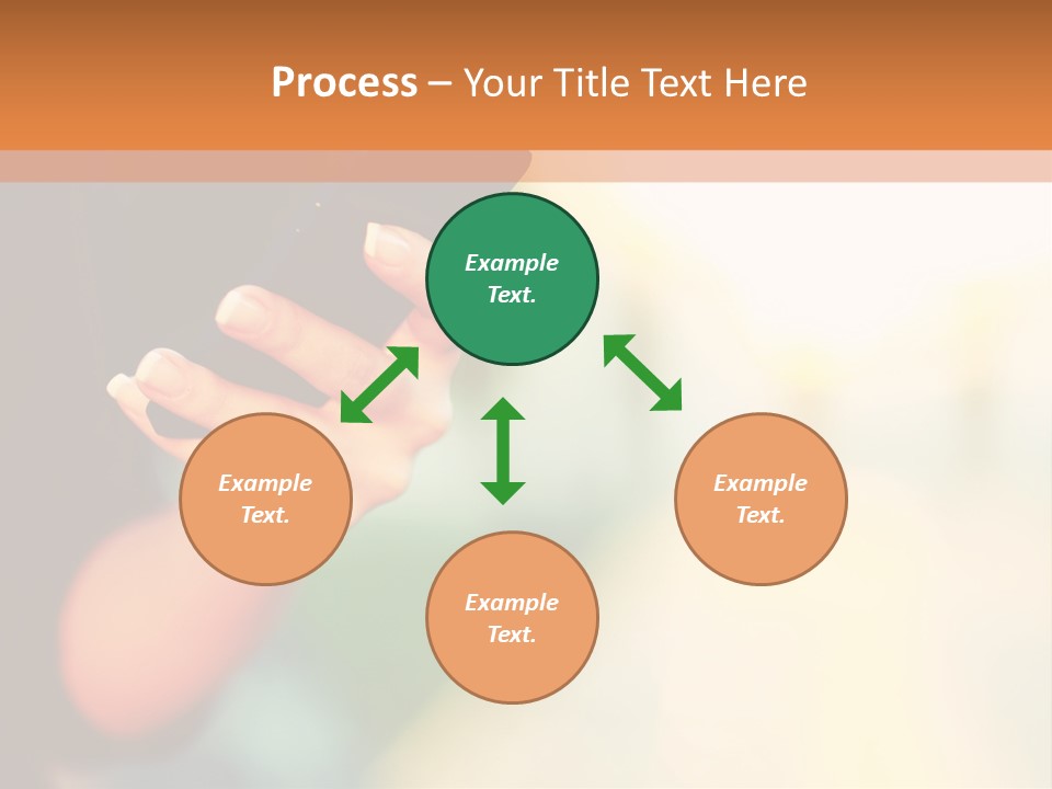 A Woman Holding A Cell Phone In Her Hand PowerPoint Template