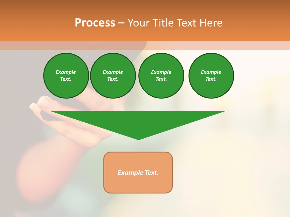 A Woman Holding A Cell Phone In Her Hand PowerPoint Template