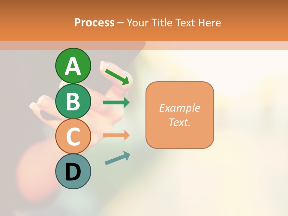 A Woman Holding A Cell Phone In Her Hand PowerPoint Template
