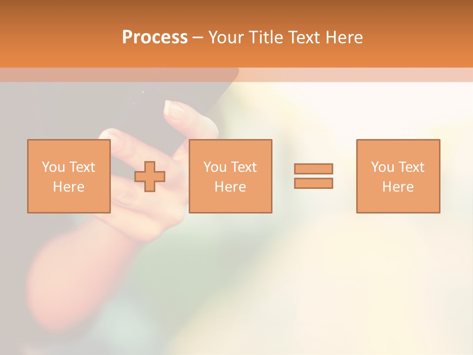 A Woman Holding A Cell Phone In Her Hand PowerPoint Template