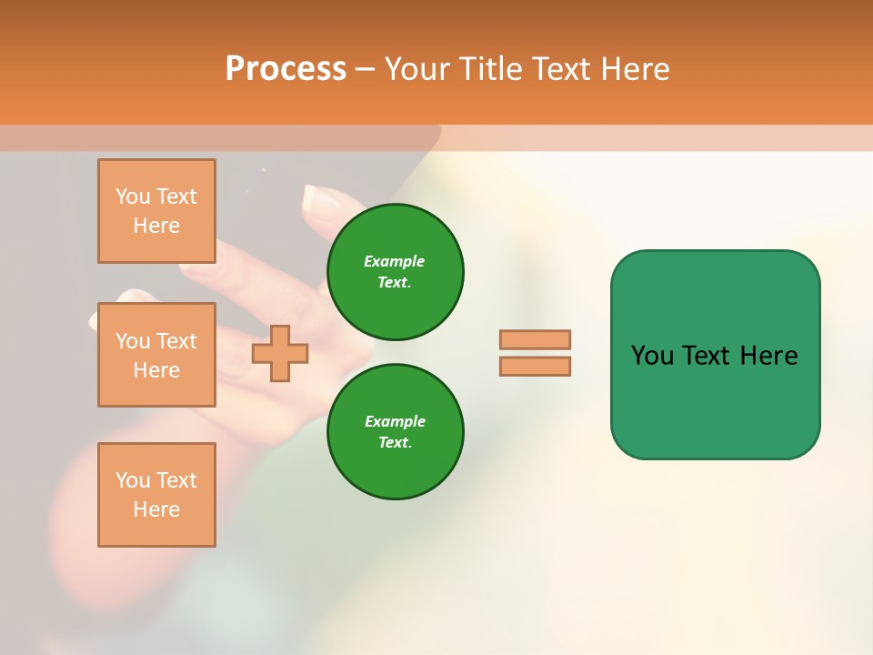 A Woman Holding A Cell Phone In Her Hand PowerPoint Template
