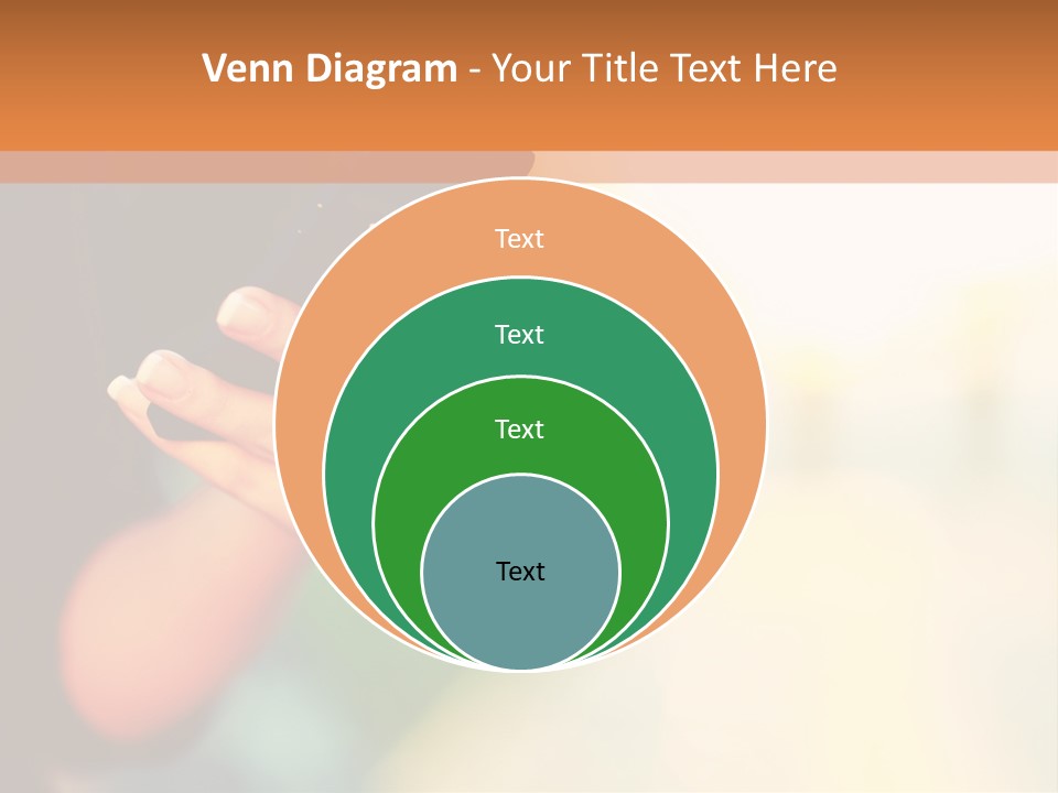 A Woman Holding A Cell Phone In Her Hand PowerPoint Template