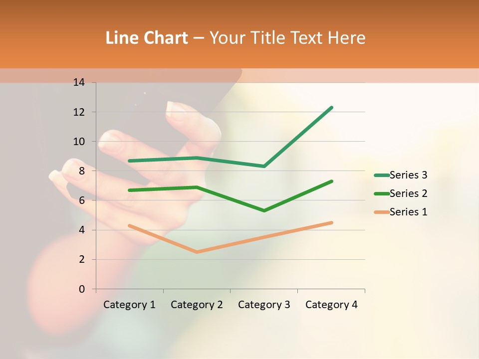 A Woman Holding A Cell Phone In Her Hand PowerPoint Template