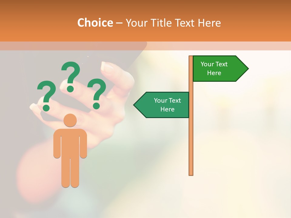 A Woman Holding A Cell Phone In Her Hand PowerPoint Template