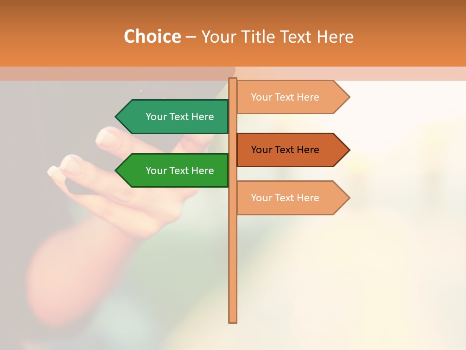 A Woman Holding A Cell Phone In Her Hand PowerPoint Template