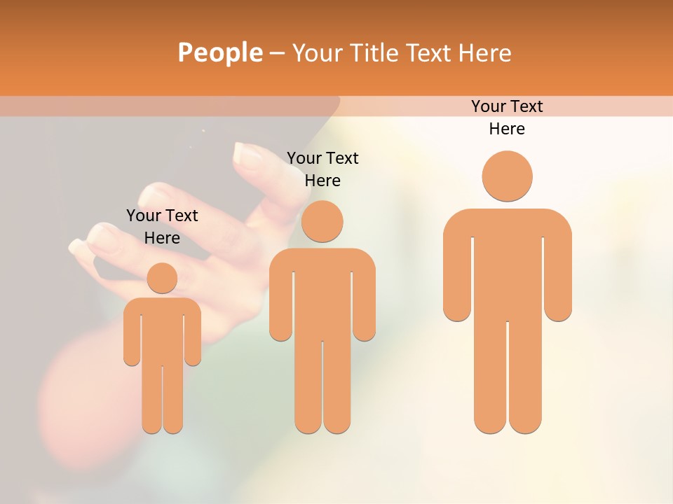 A Woman Holding A Cell Phone In Her Hand PowerPoint Template