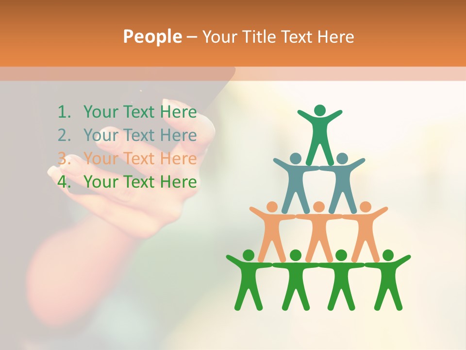 A Woman Holding A Cell Phone In Her Hand PowerPoint Template