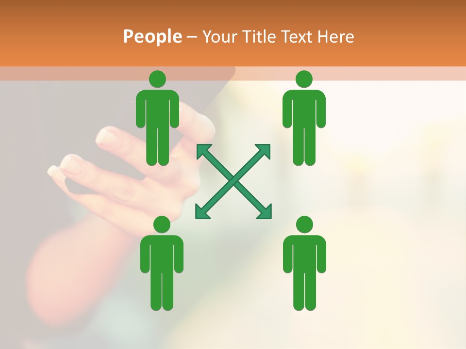 A Woman Holding A Cell Phone In Her Hand PowerPoint Template