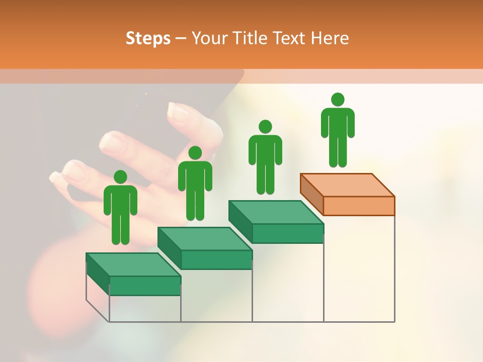 A Woman Holding A Cell Phone In Her Hand PowerPoint Template