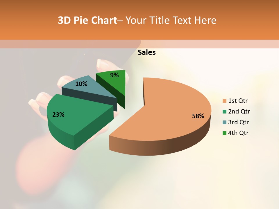 A Woman Holding A Cell Phone In Her Hand PowerPoint Template