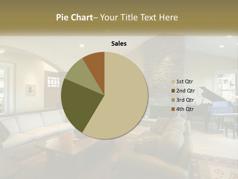A Living Room Filled With Furniture And A Piano PowerPoint Template