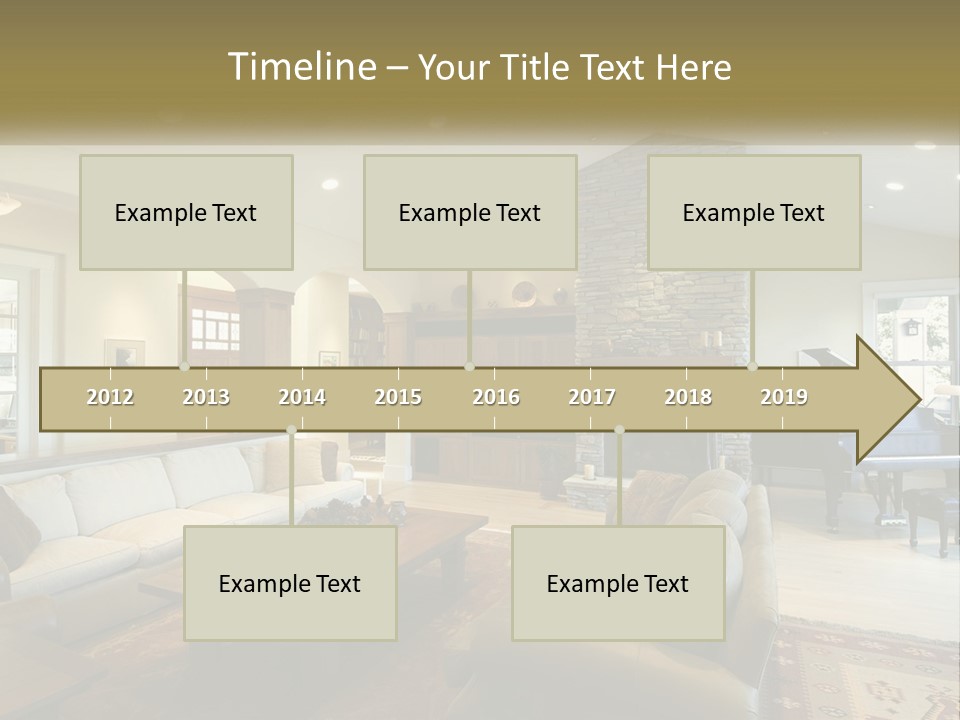 A Living Room Filled With Furniture And A Piano PowerPoint Template