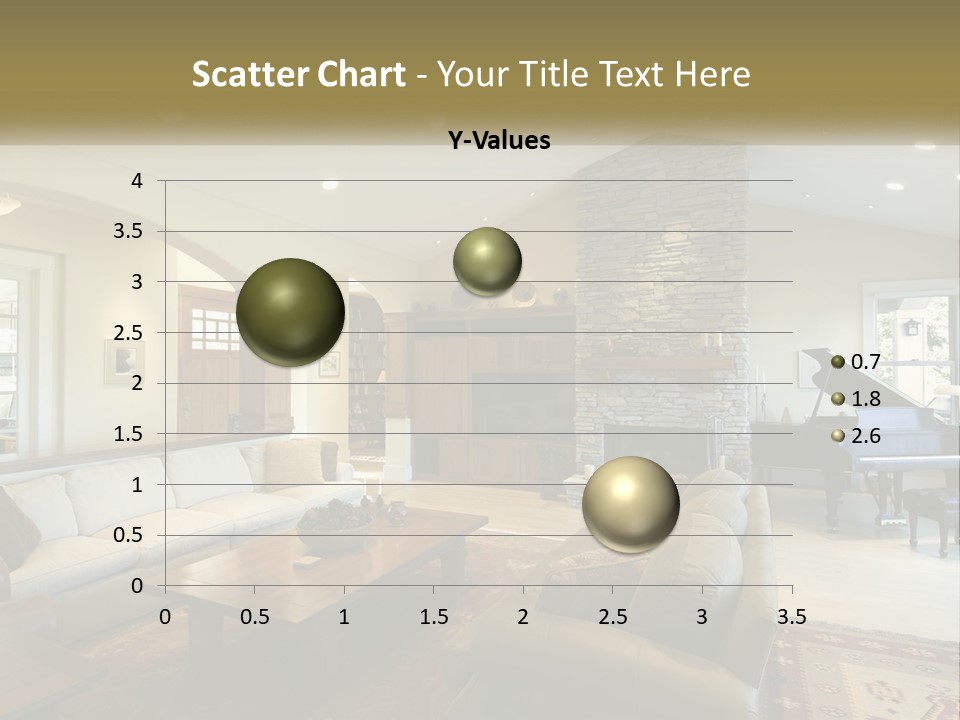 A Living Room Filled With Furniture And A Piano PowerPoint Template