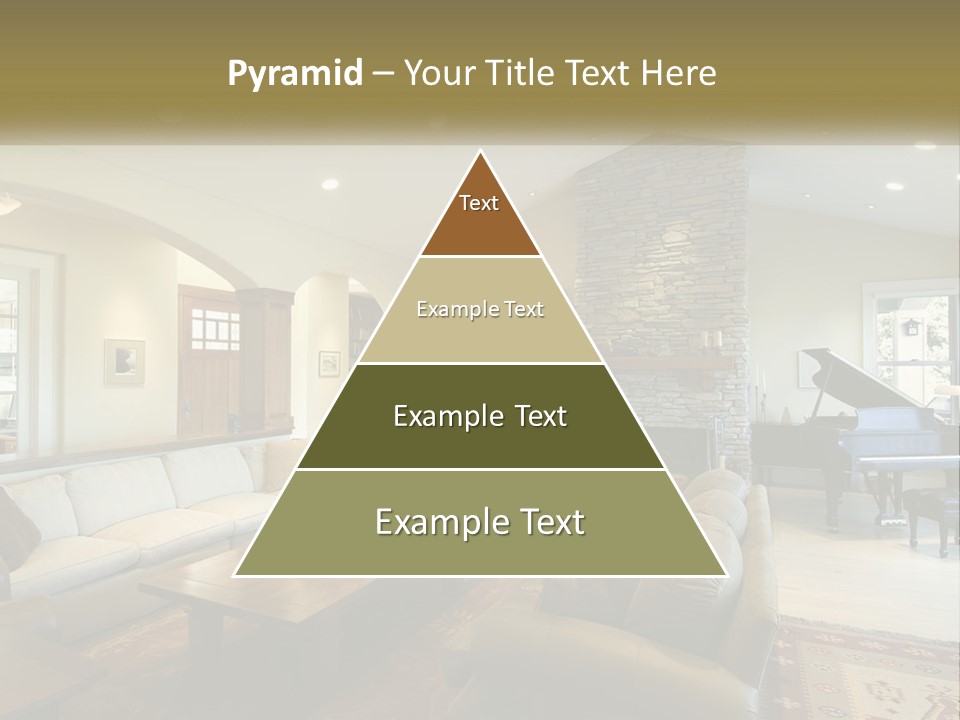 A Living Room Filled With Furniture And A Piano PowerPoint Template