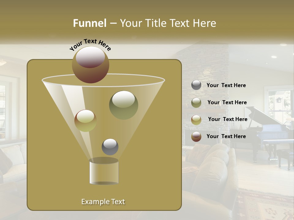 A Living Room Filled With Furniture And A Piano PowerPoint Template