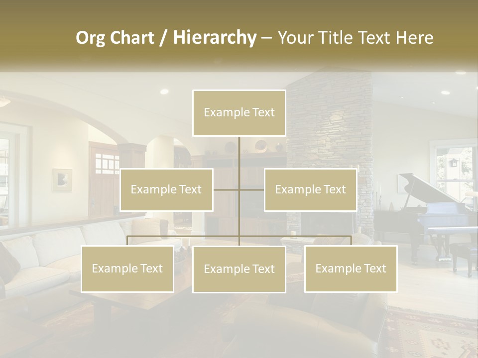 A Living Room Filled With Furniture And A Piano PowerPoint Template