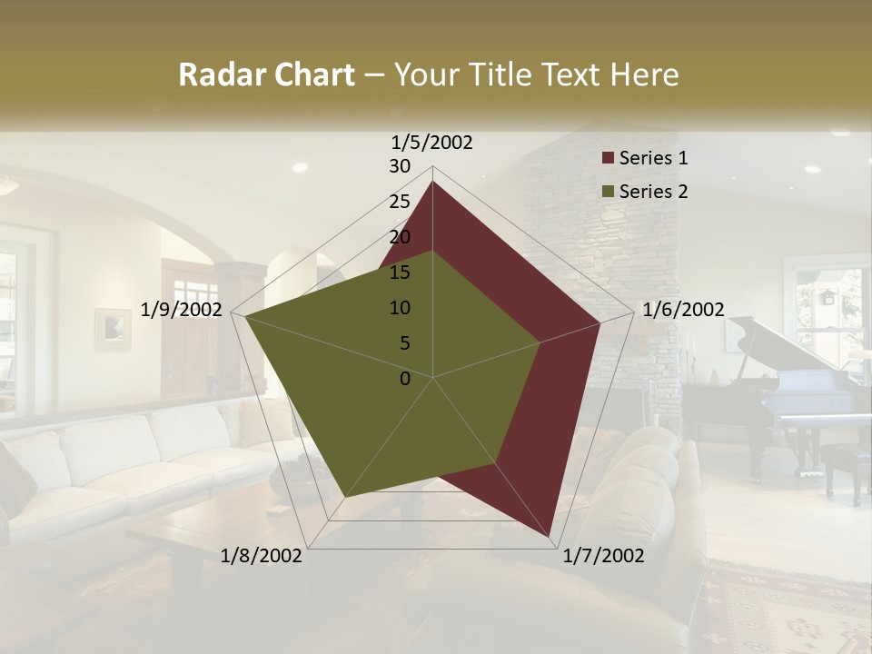A Living Room Filled With Furniture And A Piano PowerPoint Template