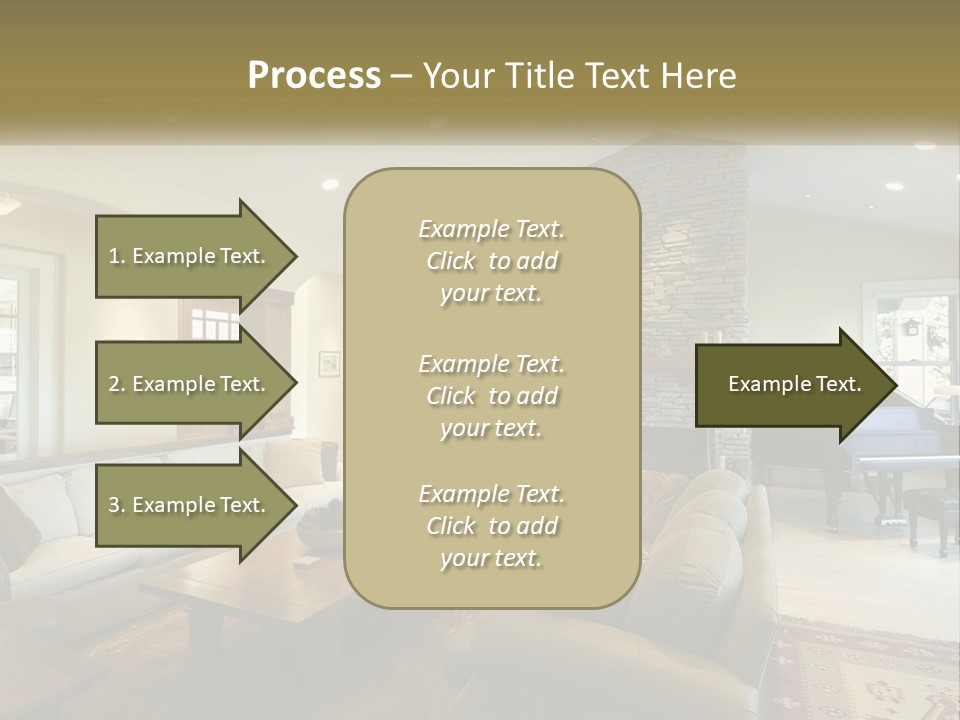 A Living Room Filled With Furniture And A Piano PowerPoint Template