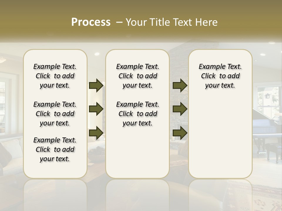 A Living Room Filled With Furniture And A Piano PowerPoint Template